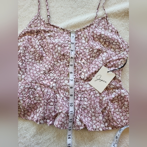 Japna Pink Camisol Type Top with Adjustable Straps Women's Size Medium - Picture 4 of 7